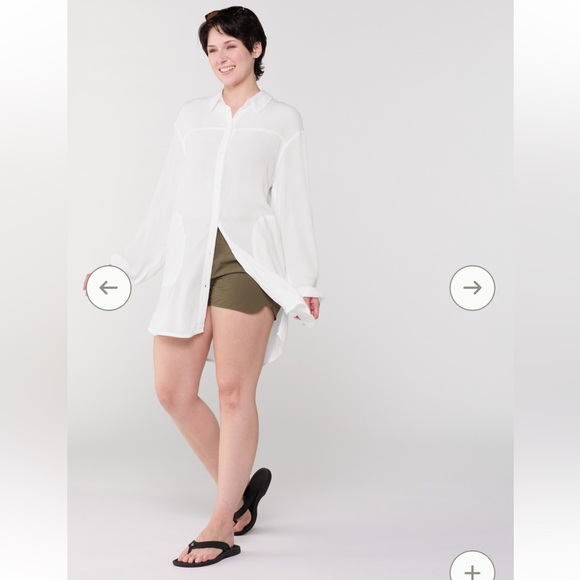 Prana Fernie Long Sleeve Button Down Shirt in White Women's Size XS - Picture 4 of 17